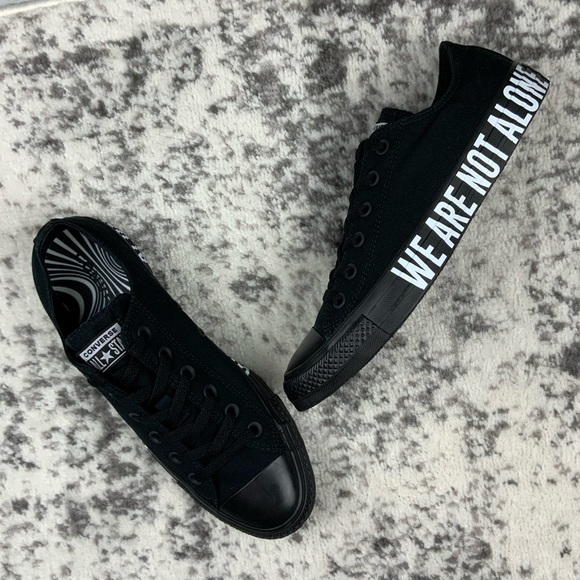 converse we are not alone black
